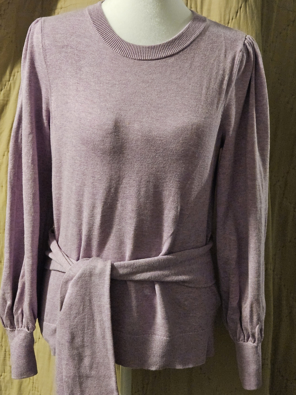 Lauren Ralph Lauren Belted Cotton-Blend Sweater – Women's Medium